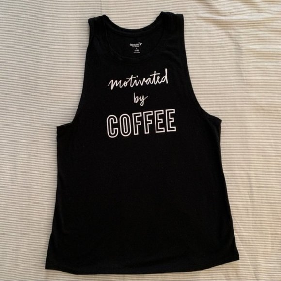 Small Old Navy Active Motivated by Coffee Tank Top - Picture 1 of 8